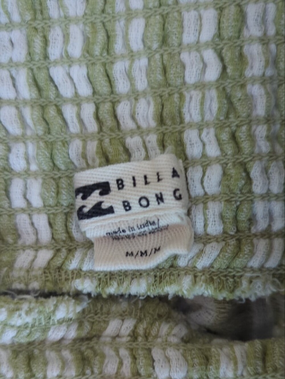 Billabong Light Green Striped Pants - Picture 2 of 7
